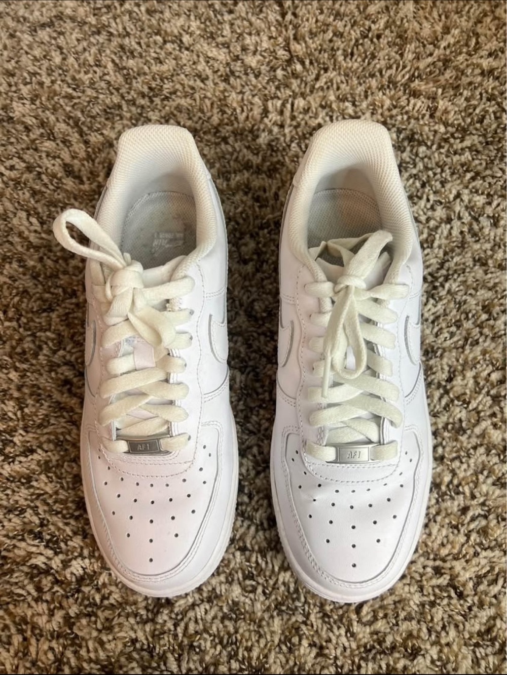 Nike White Air Force 1 Sneakers - Picture 6 of 9